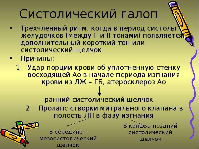 Тоны короткого. Систолический галоп. Систолический щелчок. Систрлогический гадоп. Систолический тон сердца.