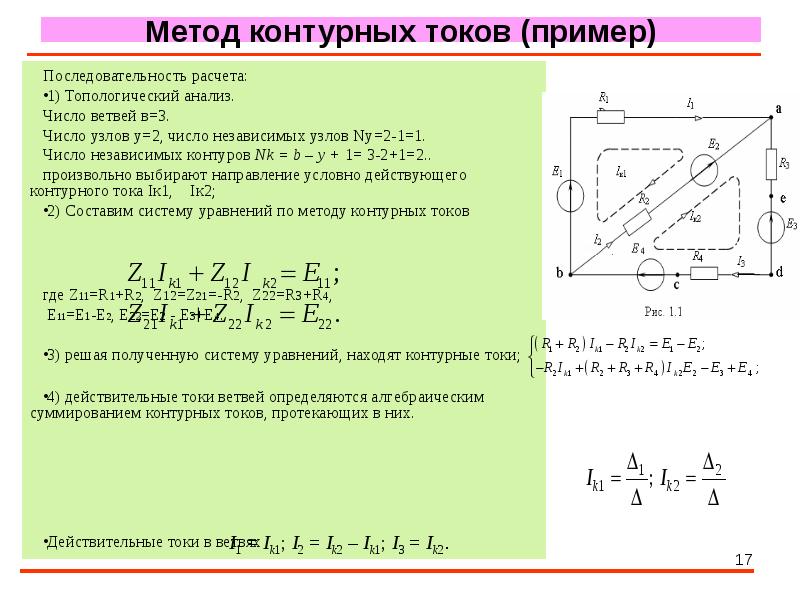 Метод контурных. Метод контурных токов. Метод контурных уравнений. Метод контурного тока. Метод токов ветвей.