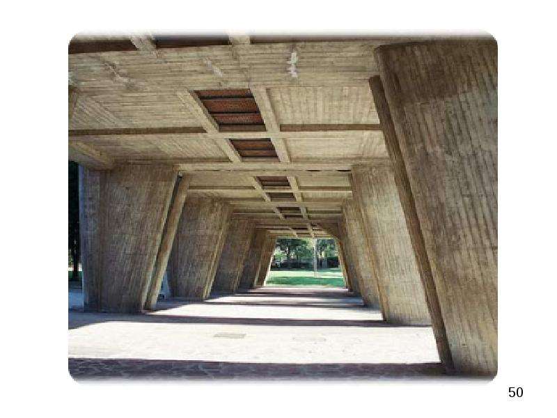 Монолитная форма. Дом из бетона лье Карбюзье. Многослойный архитектурный интерьер доски.