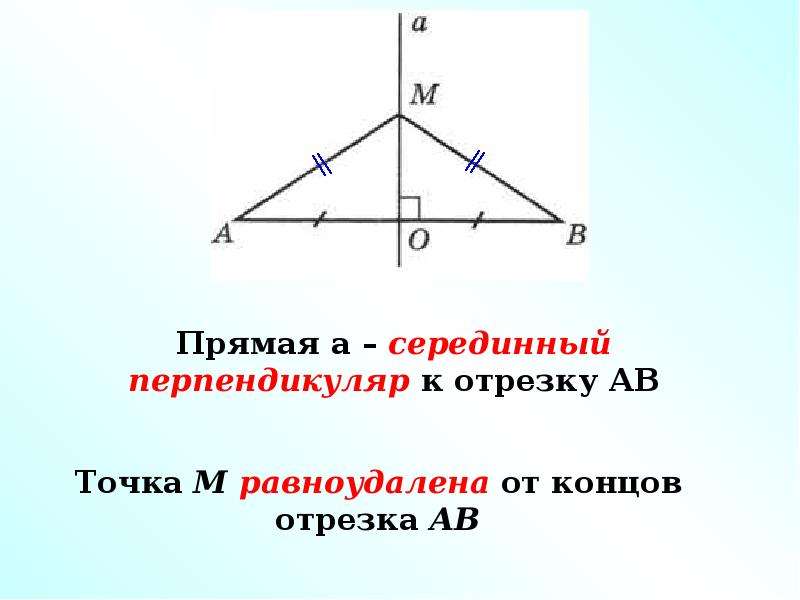 Как рисовать серединный перпендикуляр