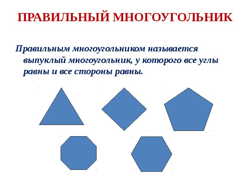 Правильные многоугольники 9 класс