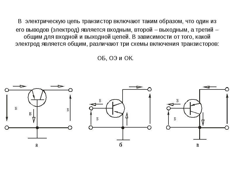 Основные схемы включения биполярного транзистора опишите их основные параметры