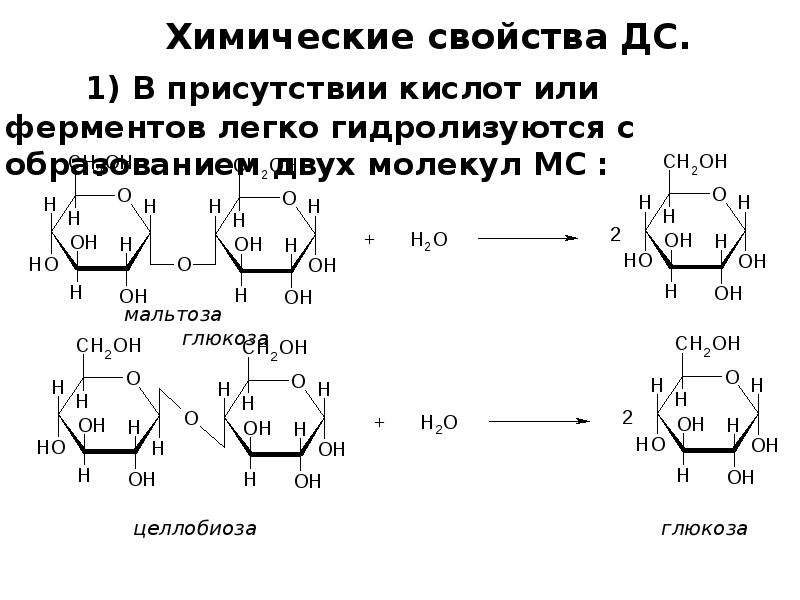 Химические свойства моносахаридов презентация