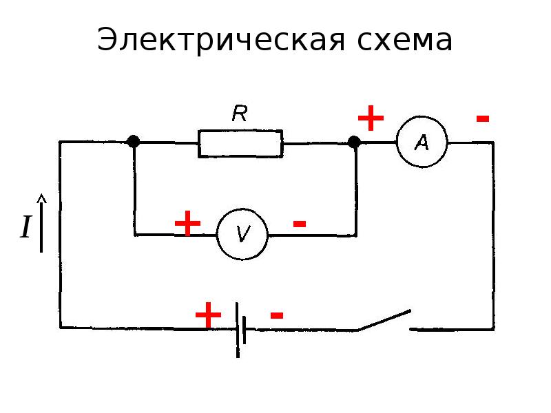 Закон ома для участка цепи схема цепи