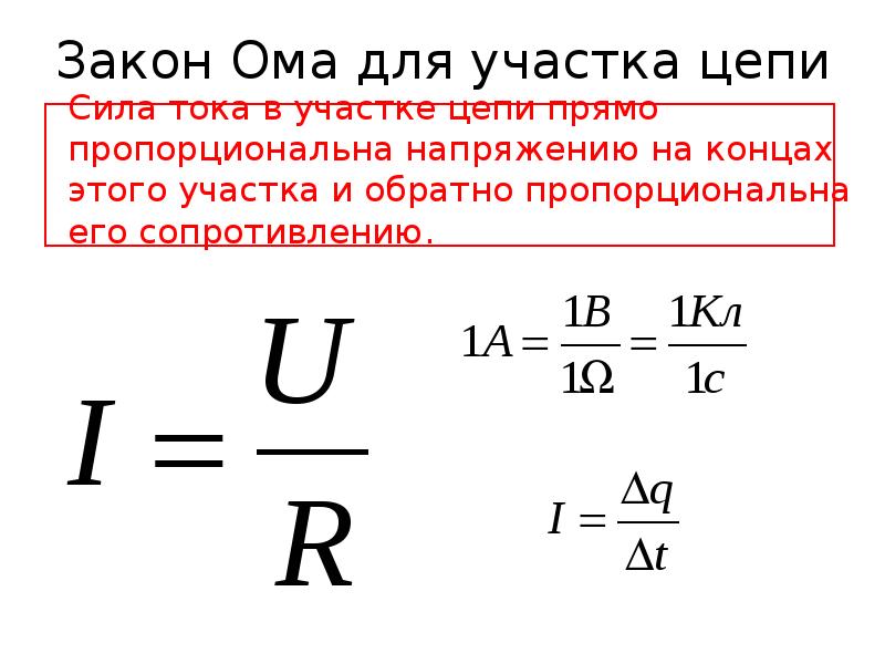 Проект на тему закон ома для участка цепи