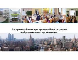 Алгоритм действий при чрезвычайных ситуациях в образовательных организациях