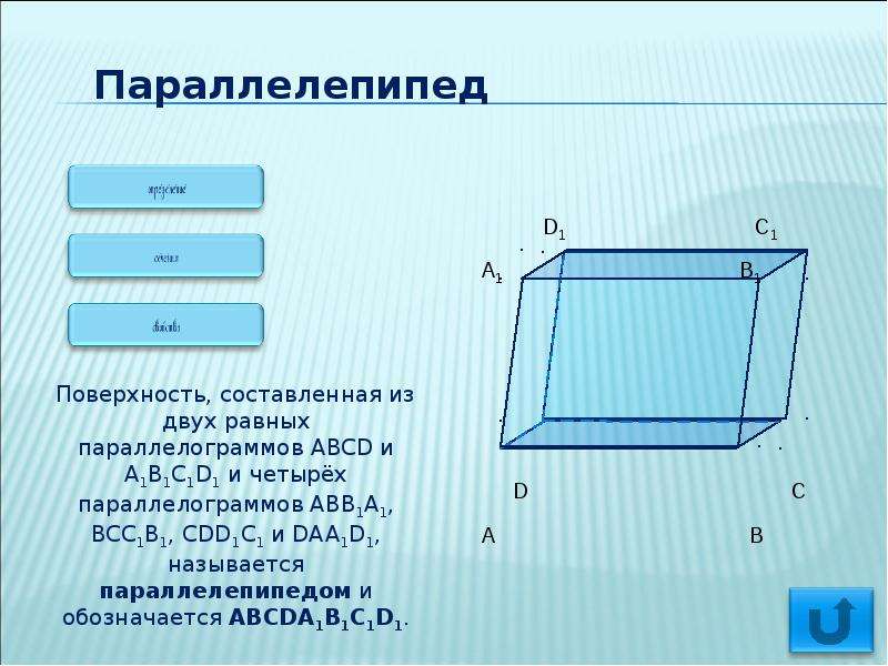 Свойства параллелепипеда презентация