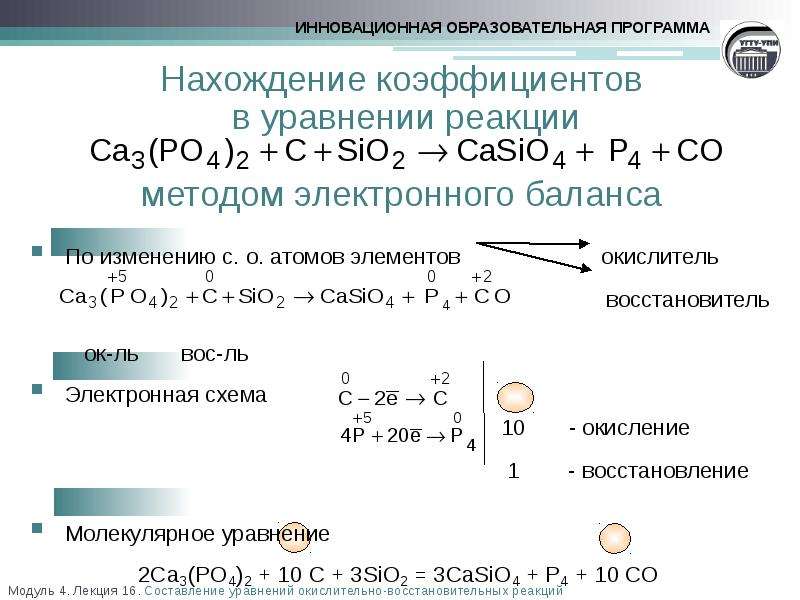 Используя схему электронного баланса расставьте коэффициенты. Метод электронного баланса в реакциях разложения. Составление электронного баланса по уравнению реакции.