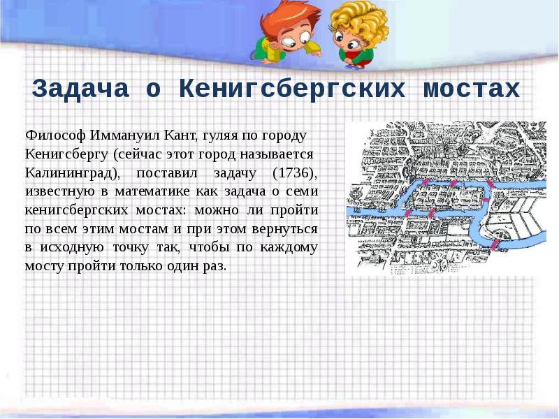 Задача о кенигсбергских мостах графы