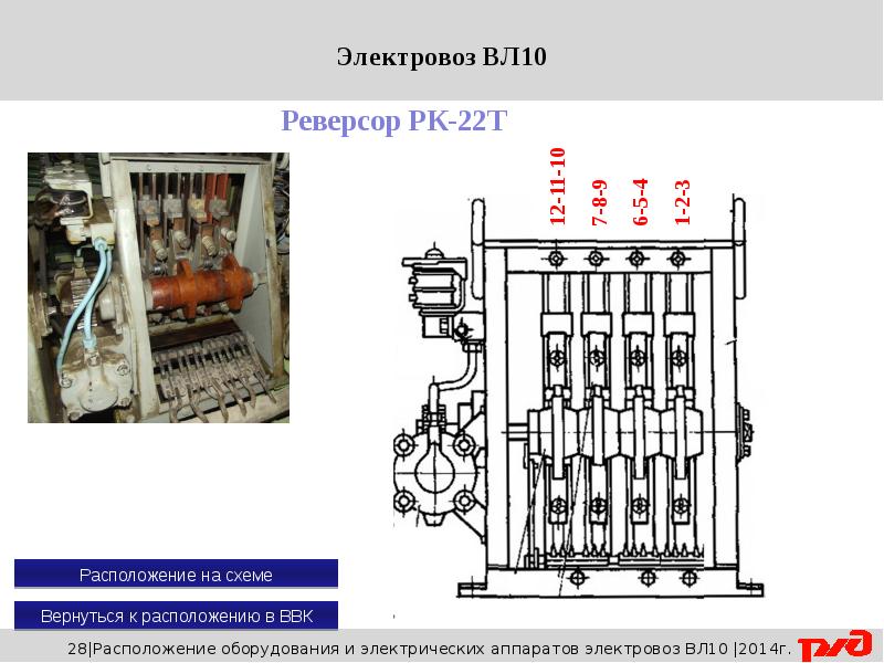 То 2 электровоза. Тормозной переключатель электровоза вл 10. Реверсор тормозной переключатель вл80с. Тормозной переключатель электровоза вл11. Расположение аппаратов в ВВК на электровозе вл 10.