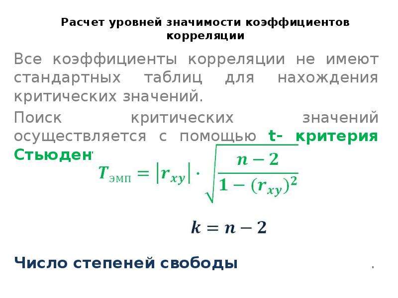 Расчет уровня