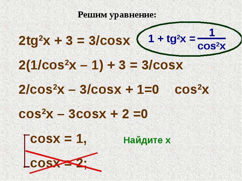 Решите уравнение cosx 1 6