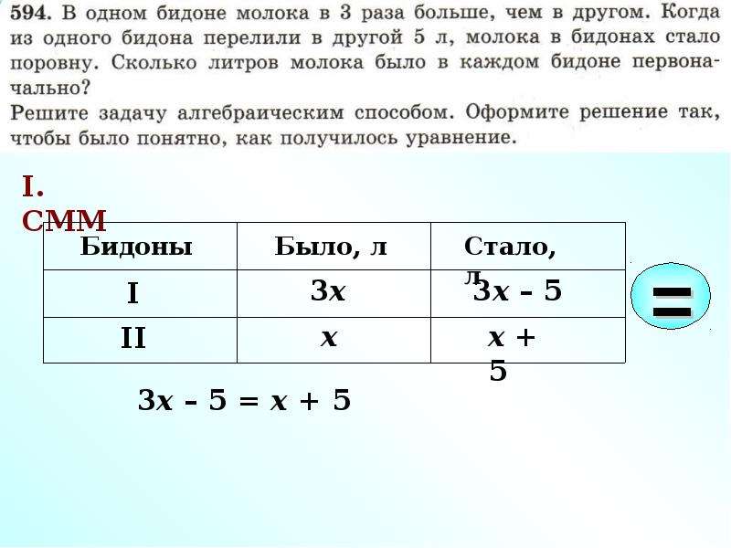 Задачи на составление уравнений 5 класс презентация