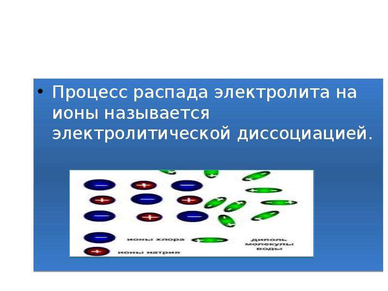 Процесс распада электролита на ионы называется. Процесс распада электролита на ионы. Электролитической диссоциацией называется процесс распада. Процесс распада вещества на ионы называют. Диссоциация это процесс распада