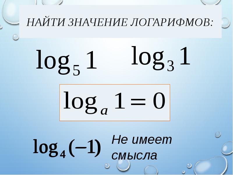 Понятие логарифма презентация