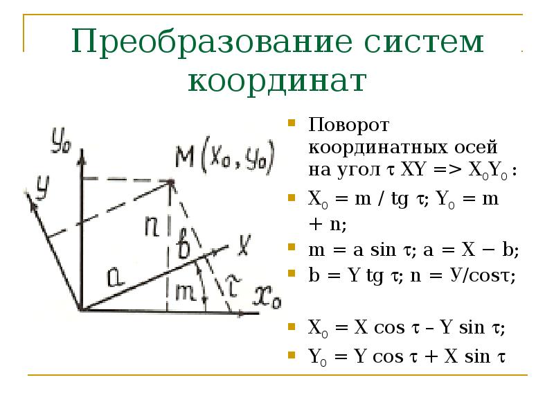 Поворот координат