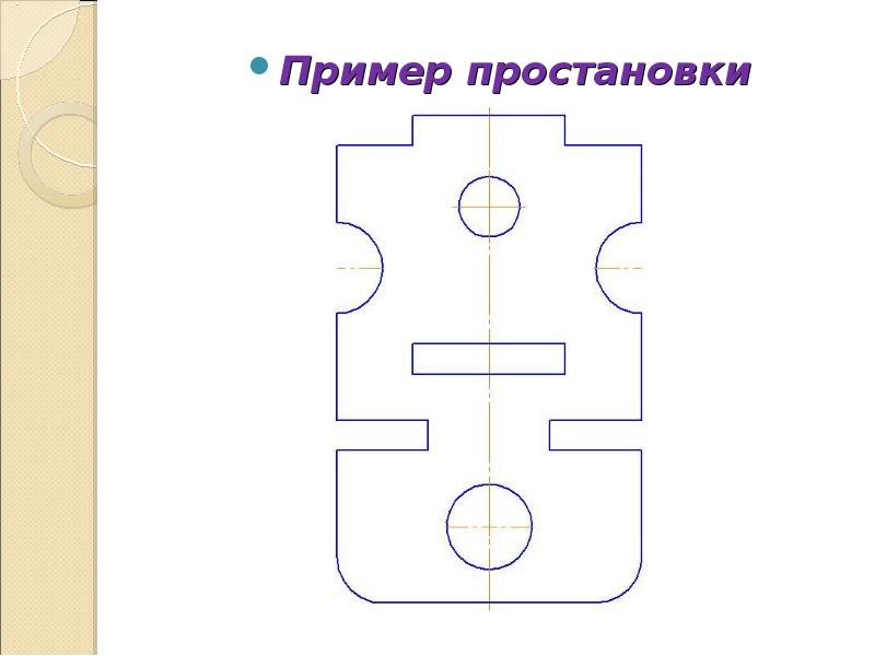 Содержание изображения и нанесения размеров