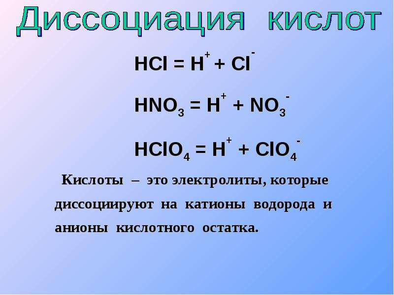 Hclo это. Диссоциация кислот HCL. Hclo4 диссоциация. Уравнение диссоциации HCL. Диссоциация кислот hno3.