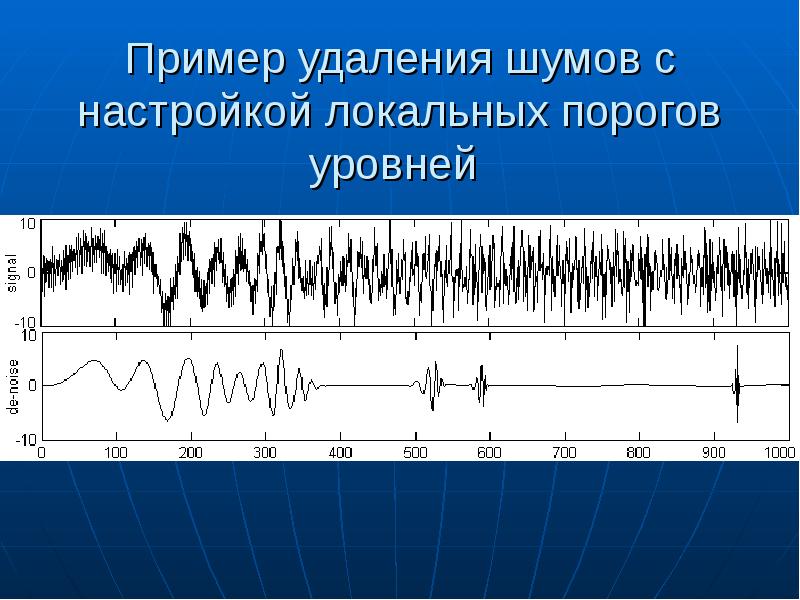 Удаление шумов. Пороговый уровень (Threshold).