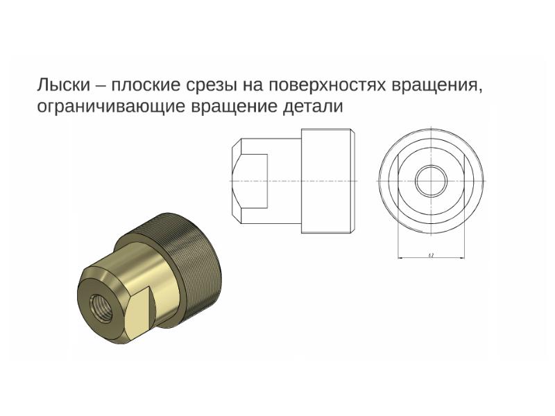 Детали вращения на чертеже