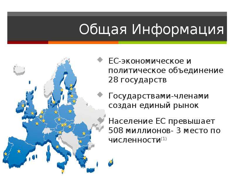 Ес сообщения. Экономика ЕС. Численность населения Евросоюза. Создание единого рынка ЕС. Экономика ЕС Общие сведения.