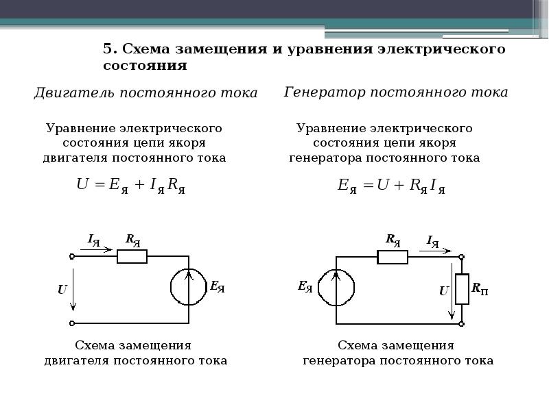 Постоянный электрический ток схема