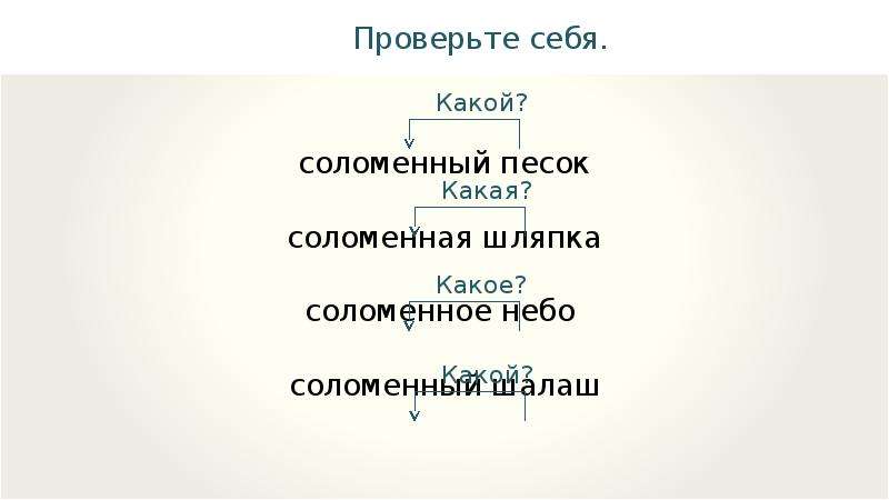 Остров прилагательных. Соломенный это какое прилагательное.