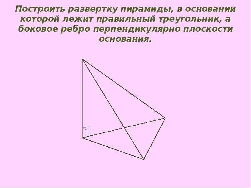 Боковые ребра перпендикулярны плоскости основания