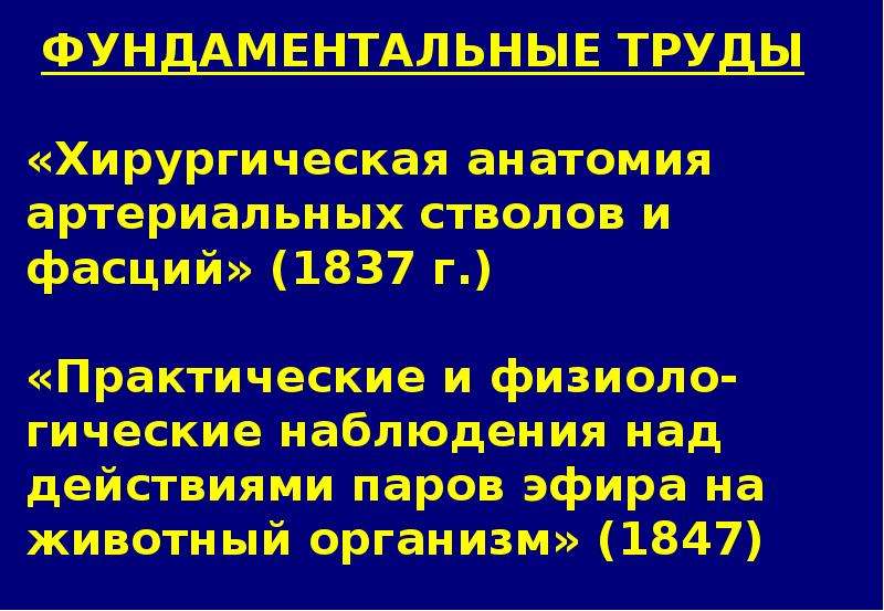 Пирогов как создатель топографической анатомии