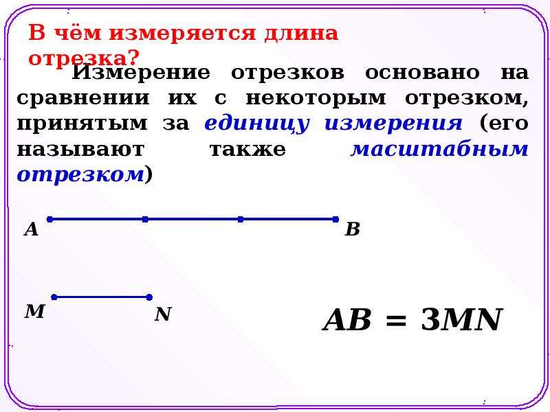 Единицы измерения отрезков