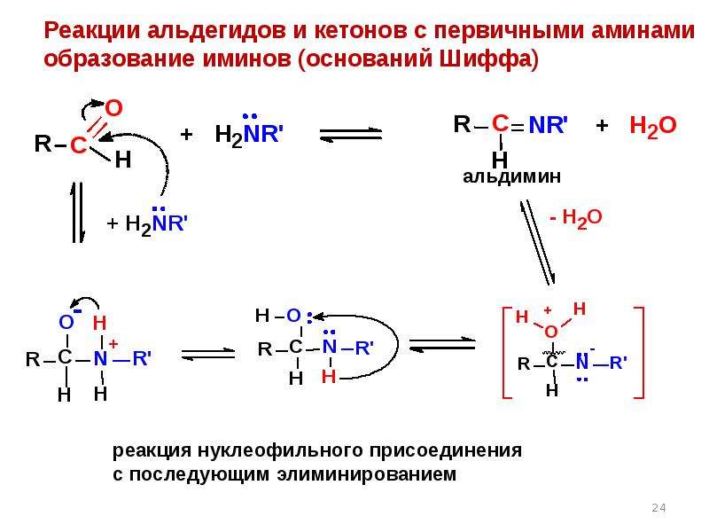 Гидролиз ацетальдегида. Схема реакции образования основания Шиффа. Механизм нуклеофильного присоединения альдегидов. Взаимодействие Аминов с карбонильными соединениями. Альдегиды с аминами реакция.