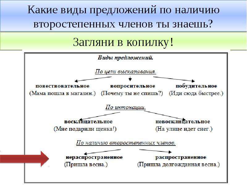 Нераспространенное предложение