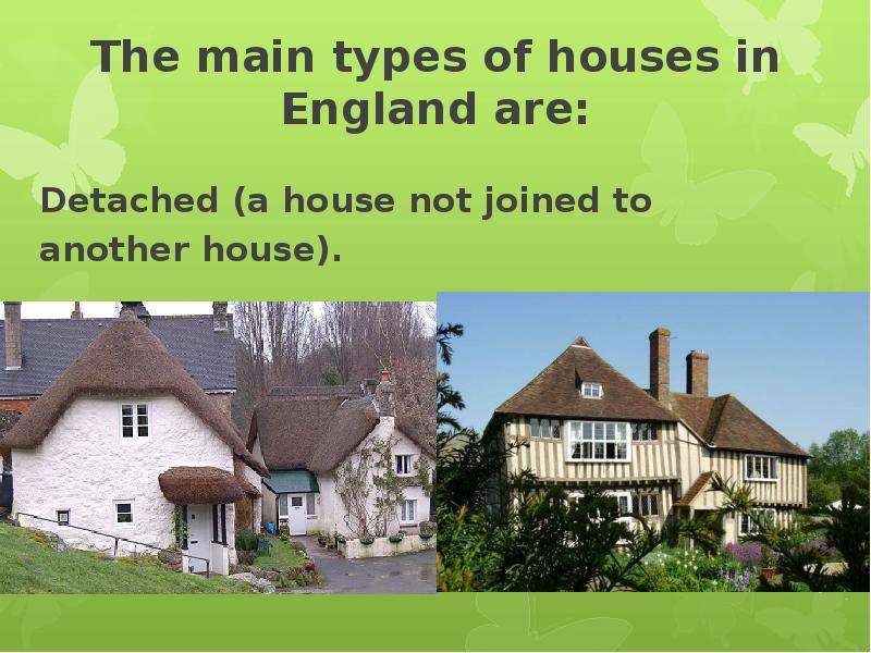 Types of housing in britain. British Houses презентация. Types of Houses in Britain презентация. Typical British House. Types of Houses in Britain диаграмма.