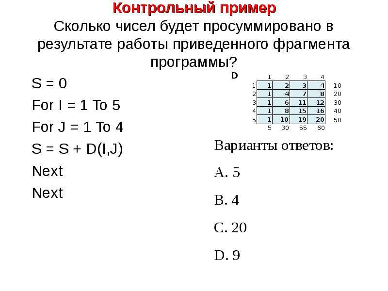 Фрагмент программы s 0. Контрольный пример пример. Сколько будет пример. Контрольный пример 1с. Пример 1 1 сколько будет.