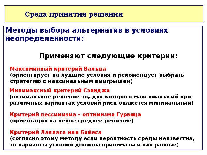 Выбор альтернативных проектов