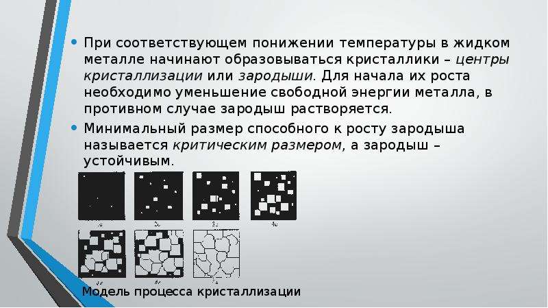 Процесс кристаллизации