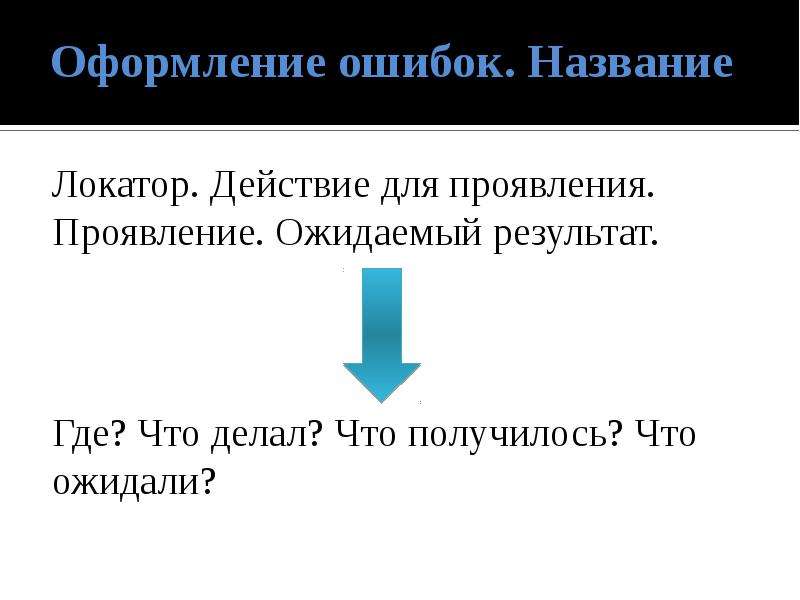 Где результат. Ошибки оформления. Типы дефектов в тестировании. Ошибки в названиях. Ошибки в оформлении предложения.