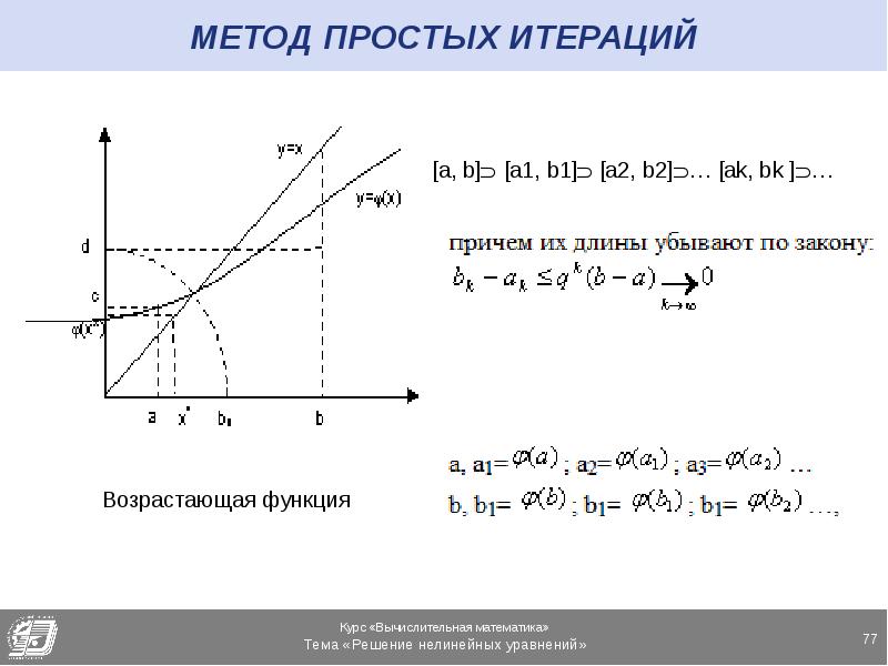 Решение системы методом простых итераций. Метод простой итерации для системы нелинейных уравнений. Метод простых итераций для решения нелинейных уравнений. Методы решения нелинейных уравнений. Метод итераций. Метод простых итераций для решения нелинейного уравнения пример.