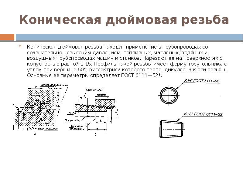 Дюймовая резьба