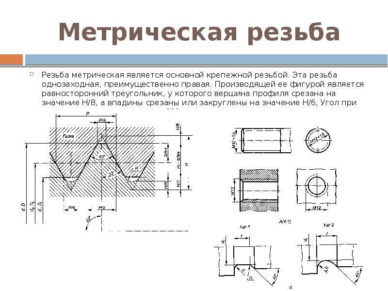 Инженерная графика резьбы презентация