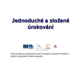 Jednoduché a složené úrokován