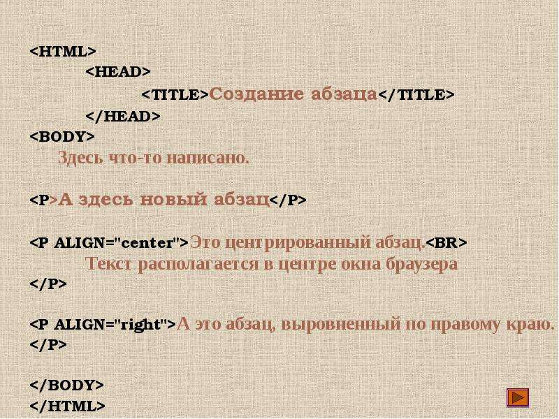 Основы языка html презентация