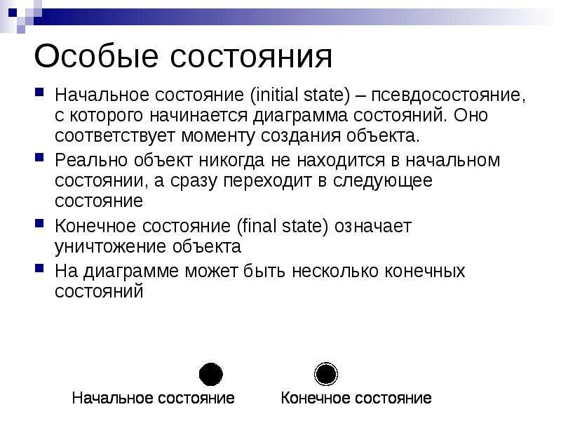 Особое состояние в которое. Начальное псевдосостояние. Стартовое состояние. Особое состояние компьютера. Начальный статус.