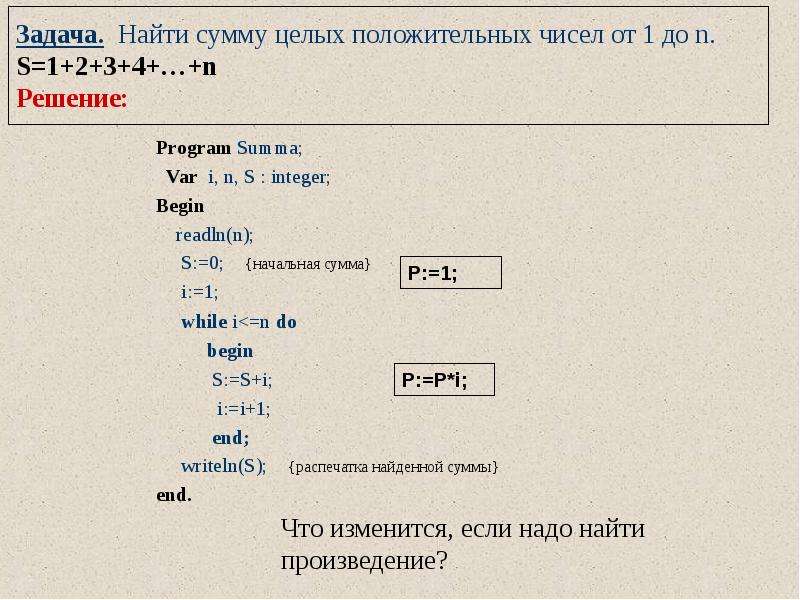 Вычисление суммы положительных чисел