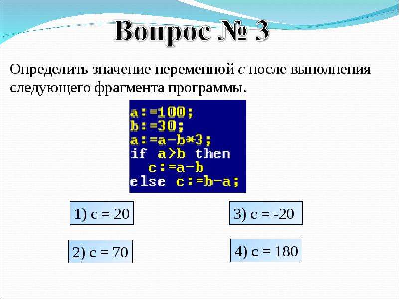 Переменная а после выполнения фрагмента программы. Определите значение переменной а. Как определить значение переменной. Как определи значение переменной. Значения переменных.