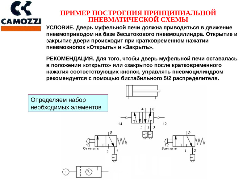 Пневмоцилиндр схема подключения