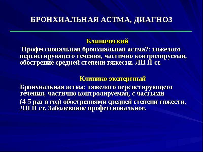 Обострение бронхиальной астмы