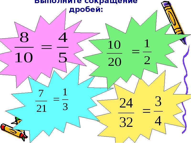 Свойства дробей 5 класс презентация