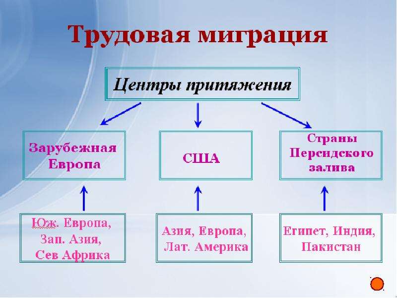 Современные международные миграции населения проект