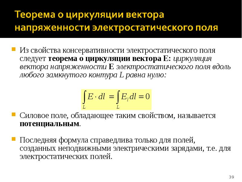 Теорема о циркуляции в вакууме